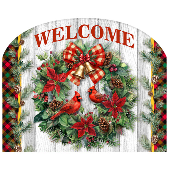CARDINAL WREATH ACRYLIC ART SIGN